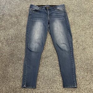 Democracy Jeans Womens 14 Blue Skinny Ab Solution Mid Rise Stretch Denim